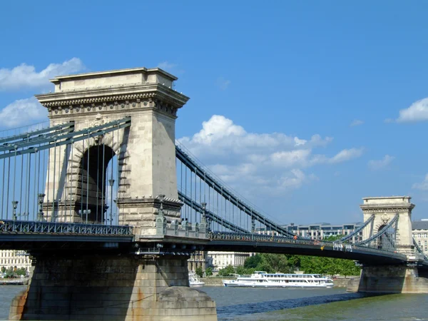 Szechenyi Řetězový most, Budapešť — Stock fotografie