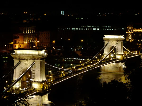 Szechenyi Chain Bridge, Budapest — Stockfoto