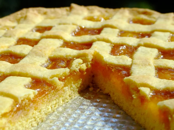 Abrikoos marmelade tart — Stockfoto