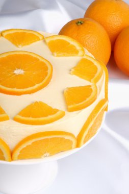 Orange bavarian cream (bavarese) clipart