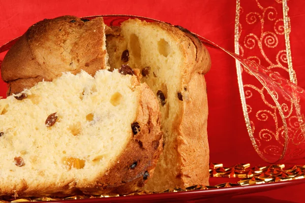 Panettone the italian Christmas cake — Stock Photo, Image