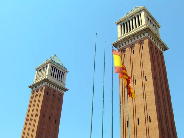 Venetianska torn i barcelona — Stockfoto