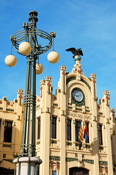 Эстасио дель Фабрегас или северный вокзал в Валенсии — стоковое фото