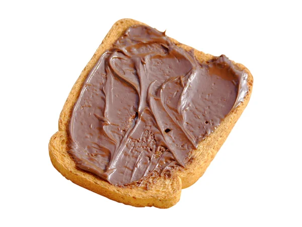 Rusk with cacao cream — Stock Photo, Image