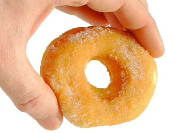 Hand and donut — Stock Photo, Image