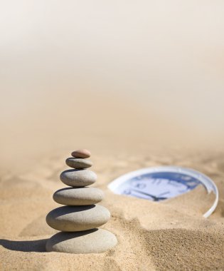 Stones balanced in zen style. clipart