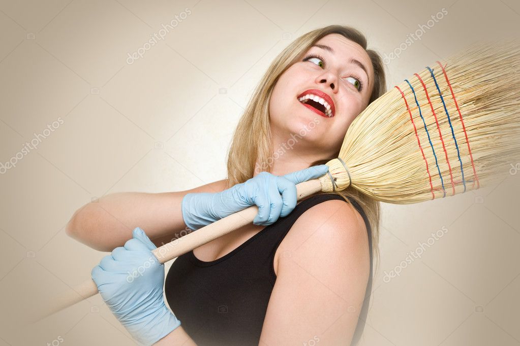 Attractive and sexy housewife Stock Photo by ©kornienkoalex 7112133