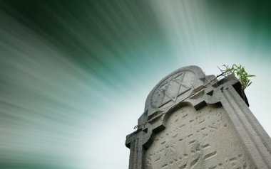 Tombstone at the cemetery clipart