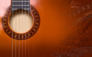 Background of acoustic guitar clipart