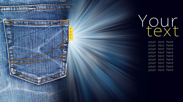 Мітка джинси — стокове фото