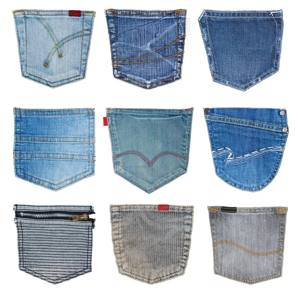 Jeans pocket isolated — Stock Photo, Image