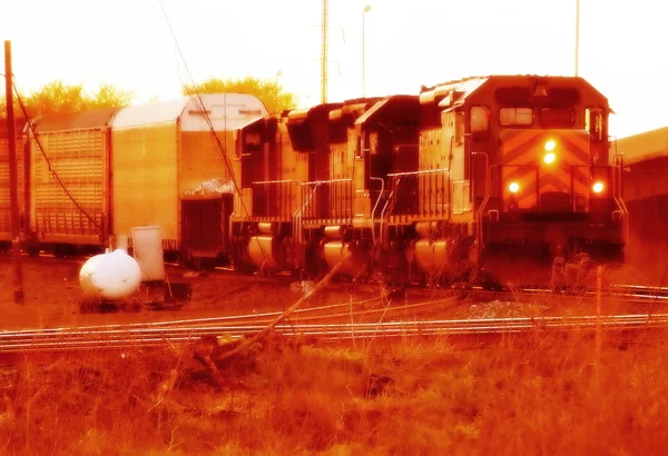 Trem de Aurora Dourada — Fotografia de Stock