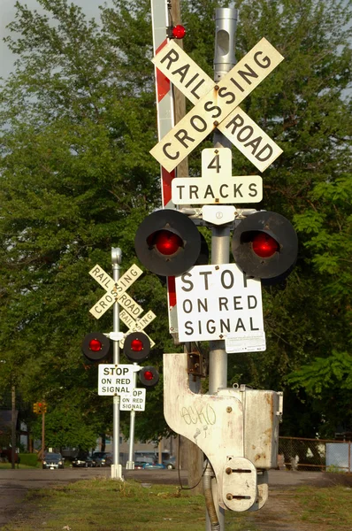 Multi Railroad Crossing — Stock Photo, Image