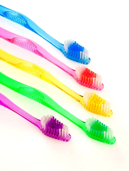 Família da escova de dentes — Fotografia de Stock
