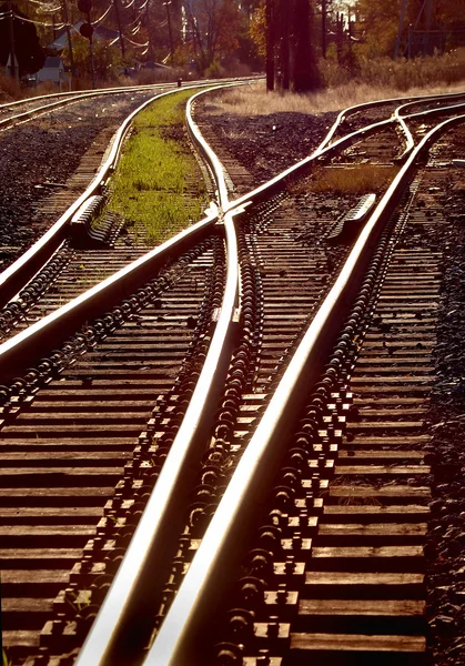 Sieci kolejowej bocznicy — Zdjęcie stockowe