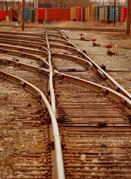 Ferrocarril en Dawn — Foto de Stock