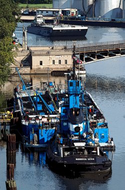 Tugboat and Barges clipart