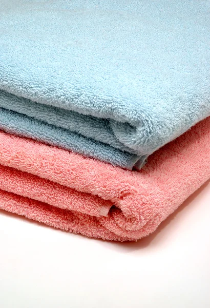 Seu e suas toalhas — Fotografia de Stock