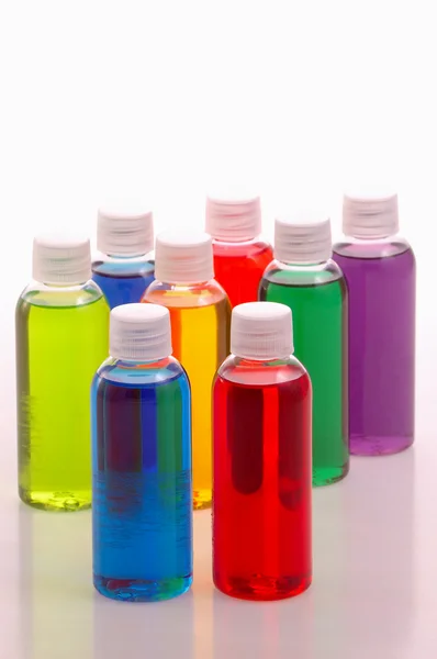 Échantillons chimiques colorés — Photo