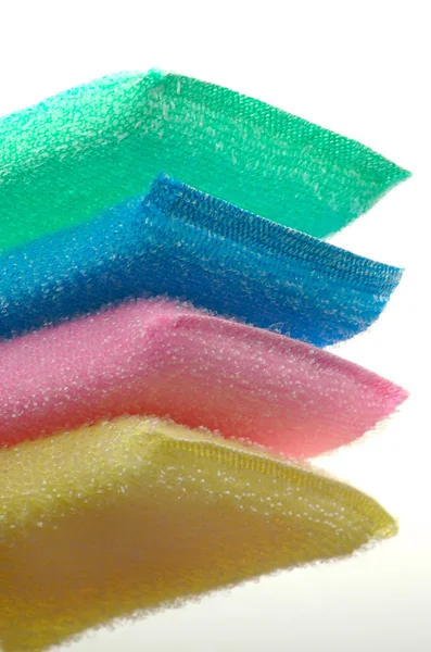 Esponjas exfoliantes coloridas — Foto de Stock
