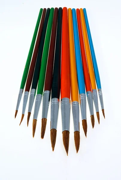 Set di pennelli per arte colorata — Foto Stock