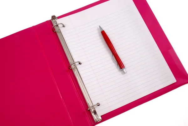 粉红色学校文件夹工具 — 图库照片