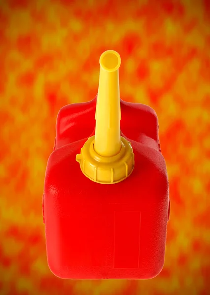 Gas Can with Flames — Stock Photo, Image
