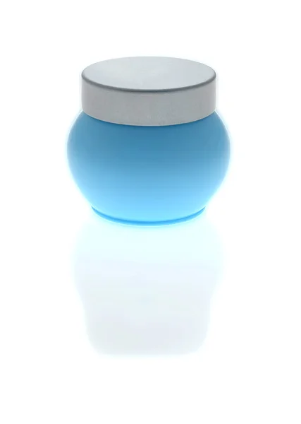 Синий Jar кожи крем — стоковое фото