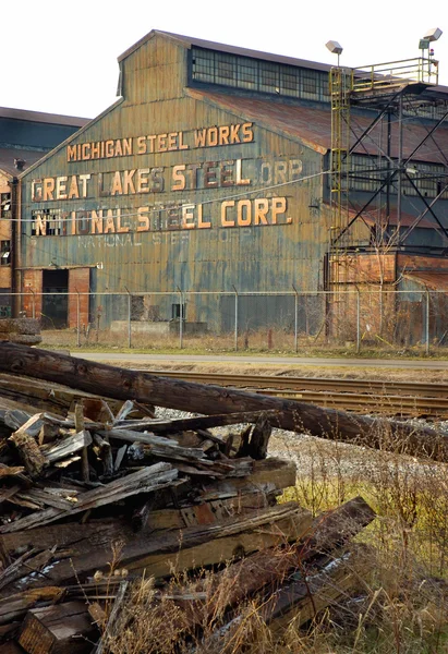 Terk edilmiş çelik fabrikası — Stok fotoğraf