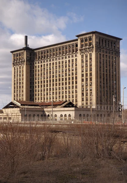 Estación de tren abandonada Detroit — Foto de Stock