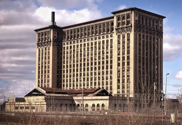 Stazione ferroviaria abbandonata Detroit — Foto Stock