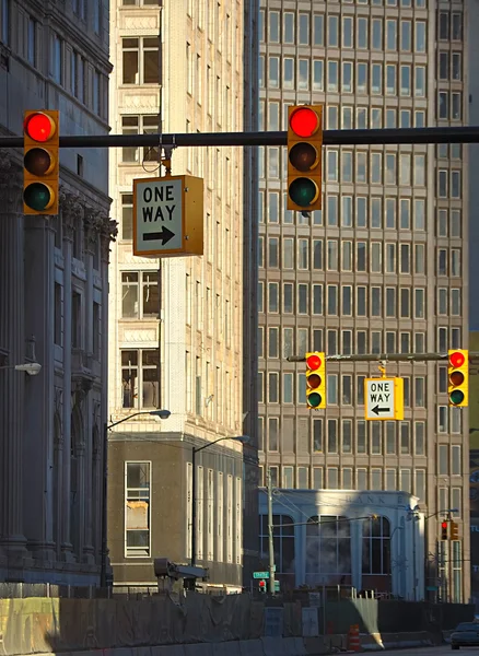 Business district trafik — Stockfoto