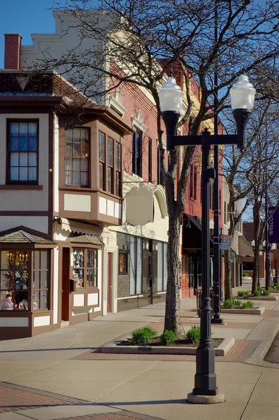 Main Street Business District — Stock Photo, Image