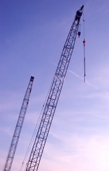 Crane bommar byggarbetsplats — Stockfoto