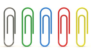 Set of Paper Clips clipart