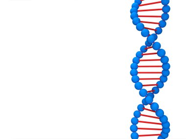 Digital illustration of a DNA with place for your text clipart