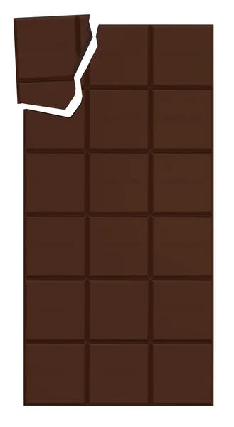 Gebroken chocoladereep geïsoleerd op witte achtergrond — Stockfoto
