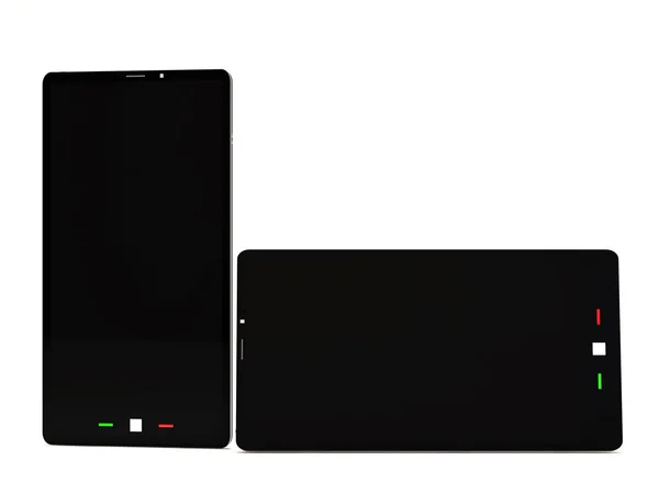 Teléfono inteligente con pantalla táctil sobre fondo blanco — Foto de Stock