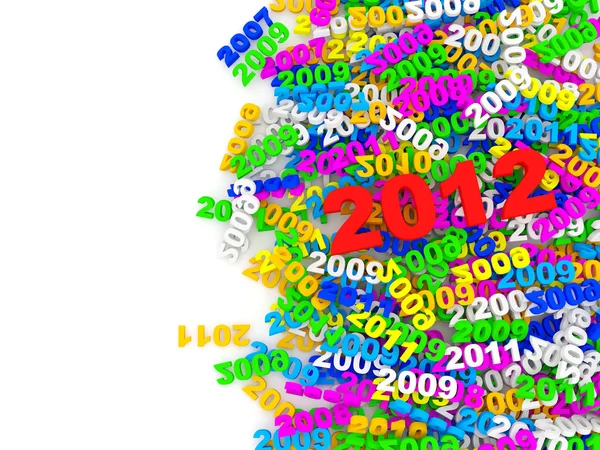 Abstrakte Darstellung des neuen Jahres 2012 mit Platz für Ihren Text — Stockfoto