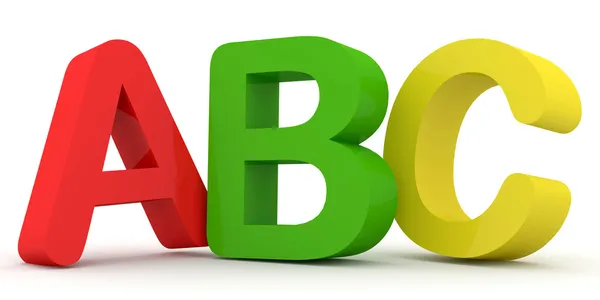 Litery ABC (obraz 3d rozdzielczość Hight) — Zdjęcie stockowe