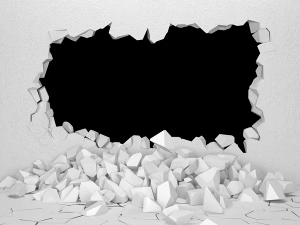 Σπασμένα τοίχο — Φωτογραφία Αρχείου