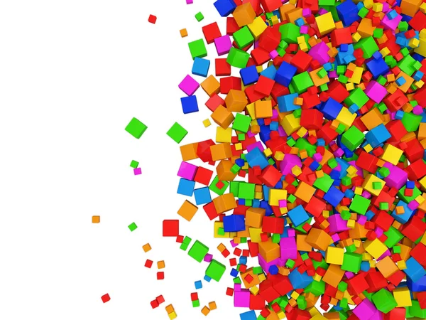 Färgglada kub abstrakt bakgrund med plats för din text — Stockfoto