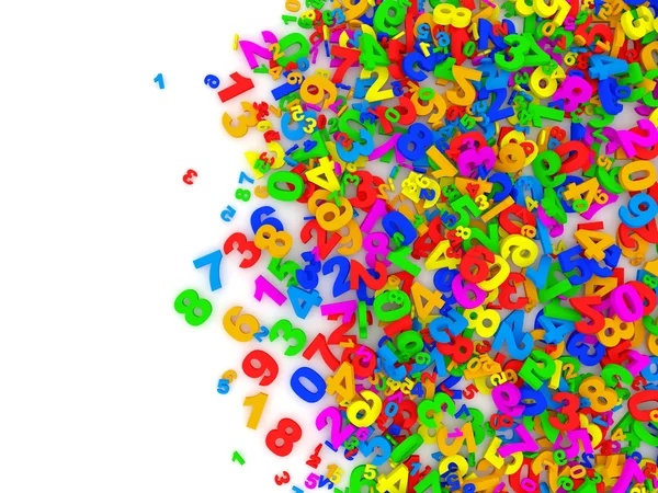 Colorful Numbers Abstract Background with place for your text — Stock Photo, Image