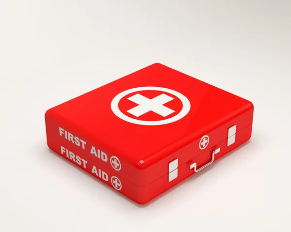 First Aid Case on white background — Stock Photo, Image
