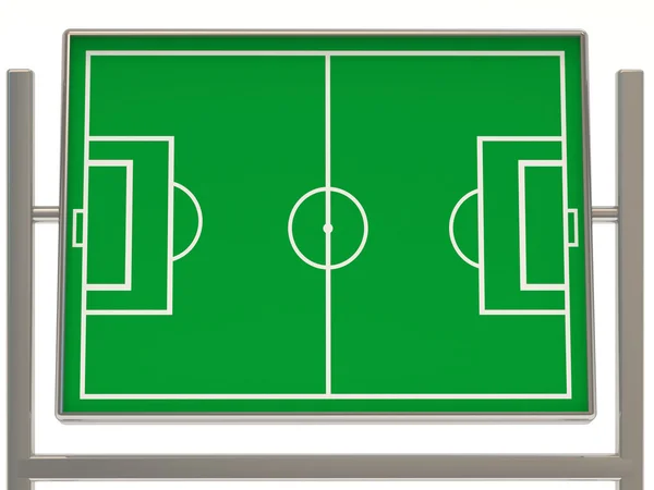 सफेद पृष्ठभूमि पर फुटबॉल टैक्टिक बोर्ड — स्टॉक फ़ोटो, इमेज