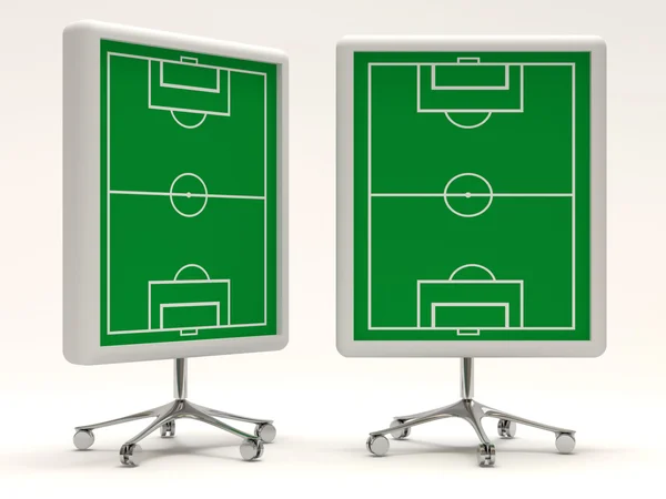 Football Tactic Board su sfondo bianco — Foto Stock