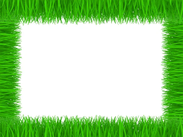 Bilderrahmen aus grünem Gras. 3D-Illustration — Stockfoto