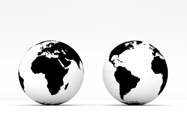 Stijlvolle globe op witte achtergrond — Stockfoto