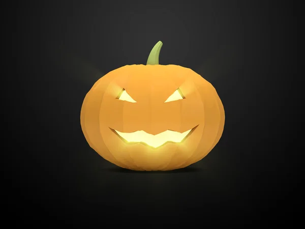 3D illustratie van gloeiende halloween pompoen — Stockfoto