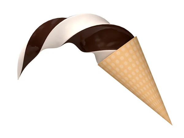 3d Ice Cream isolated on white background — Stock Photo, Image
